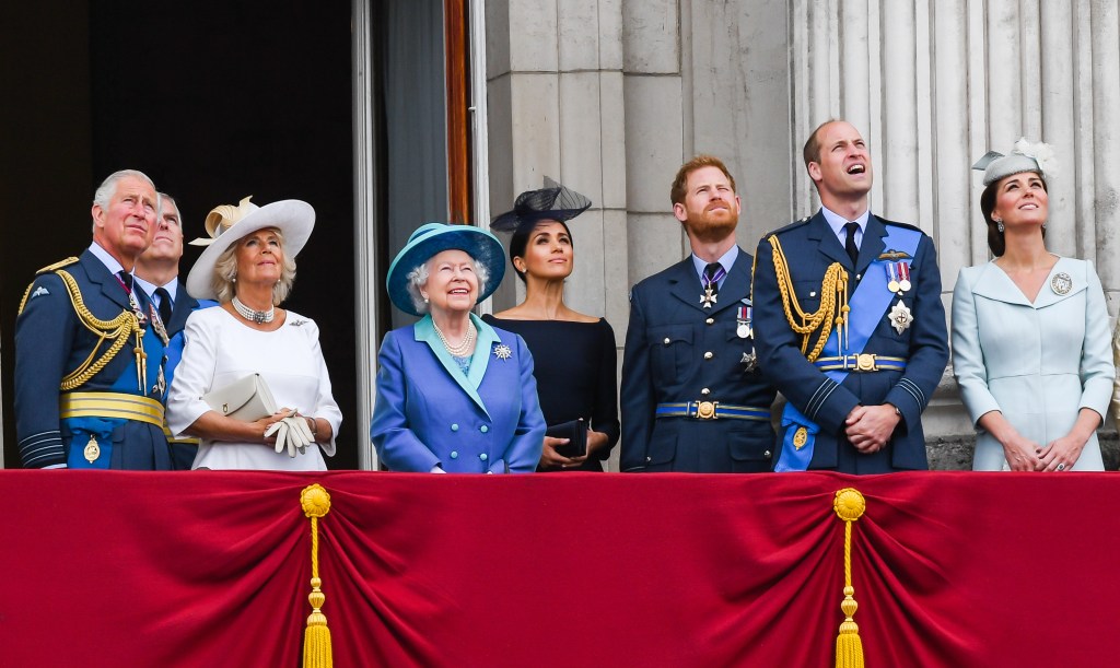 Prince Harry and Meghan Markle with the Royal Family