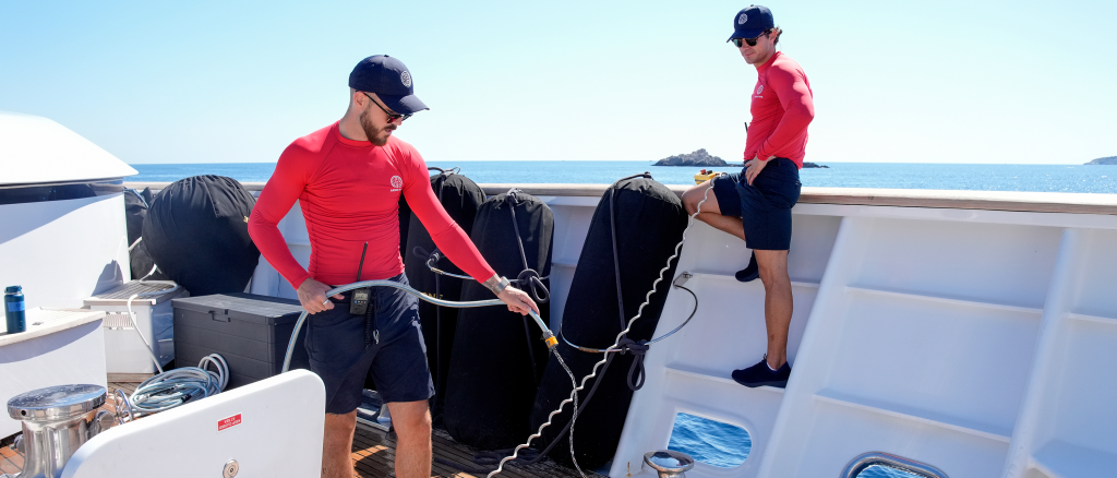 Nathan Gallagher and Joe Bradley on Below Deck Med